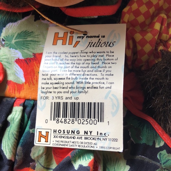 Vintage Hosung Julius the junior chimp hand puppet - Picture 4 of 13